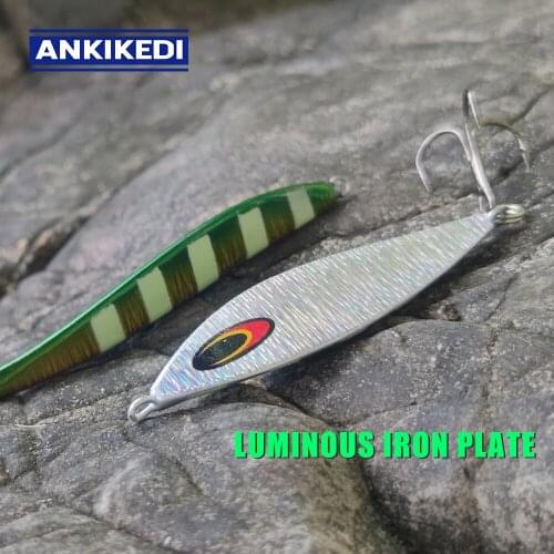 ANKIKEDI Metal Jigging Alloy Fishing Lure Artificial Sea Fishing Paillette Wobbler Artificial Hard Baits 30g/40g Rockfishing