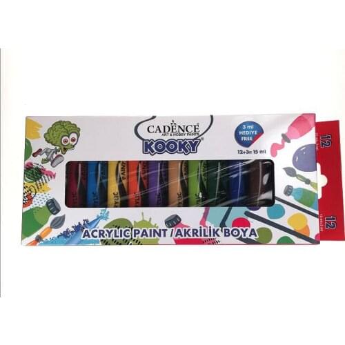 Acrylic Paint Set With Brush 12 Colors 12ml Fabrics Painting Clothing Pigments Art Supplies Professional Artist Painting Acryli