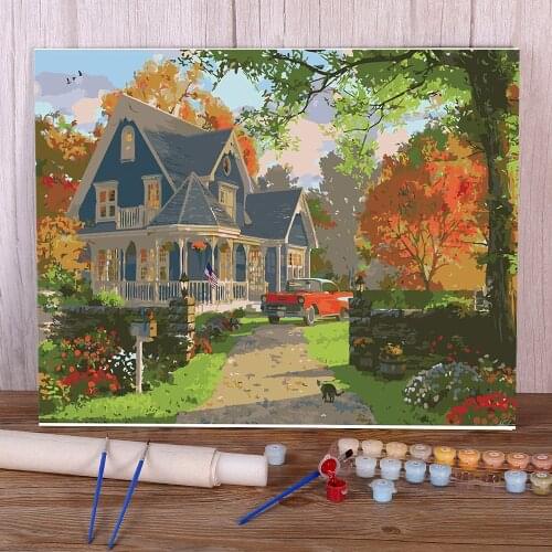 Nature Landscape DIY Paint By Numbers Kit Oil Paints 50*70 Painting On Canvas Home Decor For Adults For Drawing Wholesale