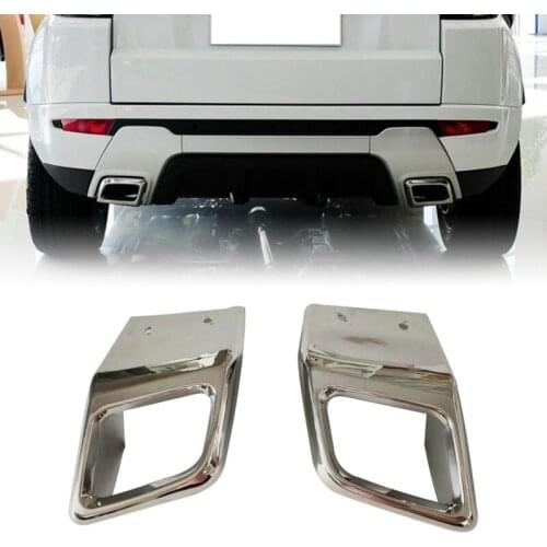 2Pcs Left+Right Rear Bumper Exhaust Tube Trim for Range Rover Evoque Dynamic 2012-2018 LR027871 LR027872