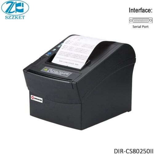 Desktop Thermal Receipt Printer with Auto Cutter,80mm Thermal Printer,Serial Cash Drawer Port Automatic paper cutting