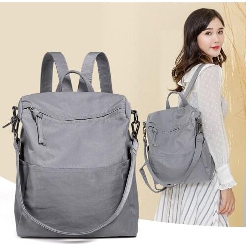 2019NEW HOT SALE Brand Tencel wrinkly Oxford Backpack Leisure anti-theft female Backpack Travel large capacity womens Backpack
