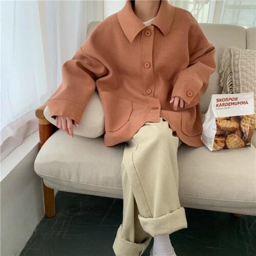 New Winter Coat Womens Oversize Fashion Cashmere Wool Coats Outerwear Female Short Thickening Warm Woolen Overcoat Women Trench