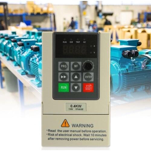 0.4/0.75/1.5kW 110V VFD Single Phase Input 3 Output Inverter Speed Controller Frequency Converter Home Electrical Equipment