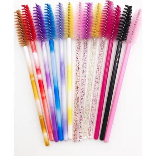 Eyelash Extension Disposable Eyebrow brush Mascara Wand Applicator Spoolers Eye Lashes Cosmetic Brushes Set makeup tools