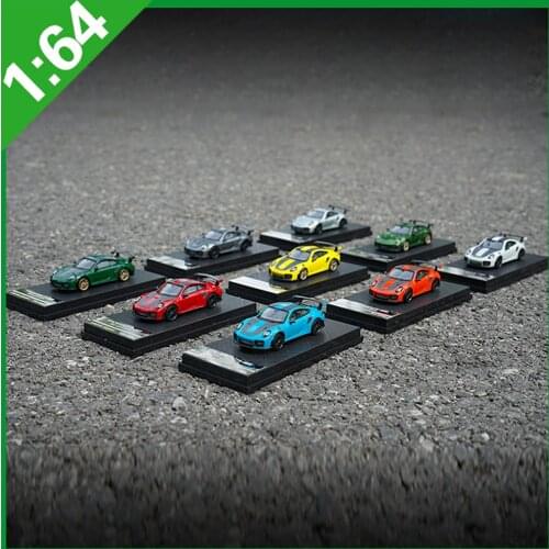 Original Box 1:64 PorscheGT2 RS 911 Alloy Model Car Static Metal Model Vehicles For Collectibles Gift