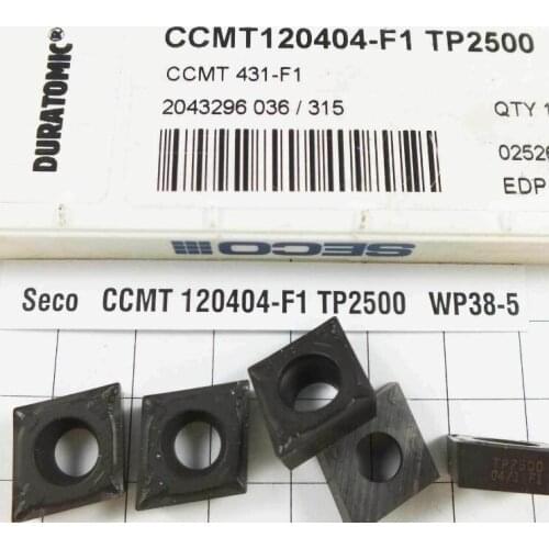 ORIGINAL 10PCS CARBIDE INSERT CCMT120404-F1 TP2500