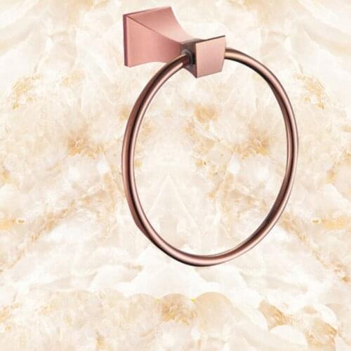 Towel Rack Wall-mounted Simple Zinc Alloy Round Wall-mounted Towel Ring Bathroom Drying Rack Bathroom Hardware Pendant Holder