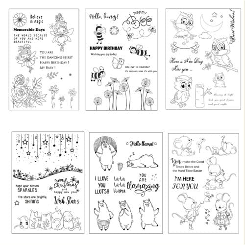 AZSG Happy Lovely Animals Clear Stamps/Seals For scrapbooking DIY Card Making/Album Silicone Decoration crafts11*16cm