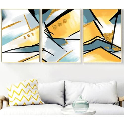 Nordic Posters And Prints Golden Marble Texture Minimalism Abstract Wall Art Canvas Painting Wall Pictures For Living Room Decor