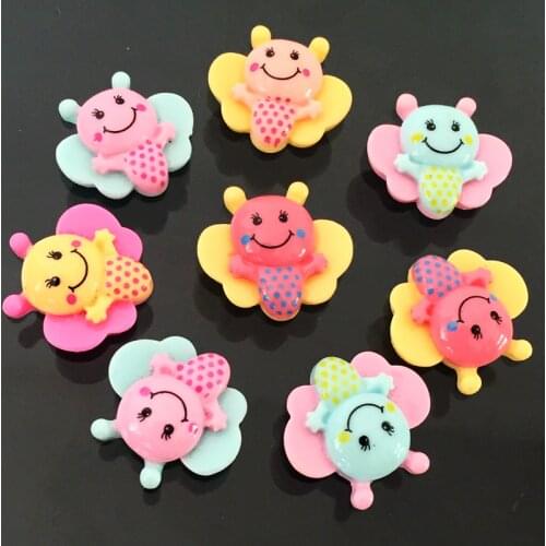 Mix color fan your bee mobile phone flat back handicraft rhinestone scrapbook holiday decorations 100pcs/lot -S543*5