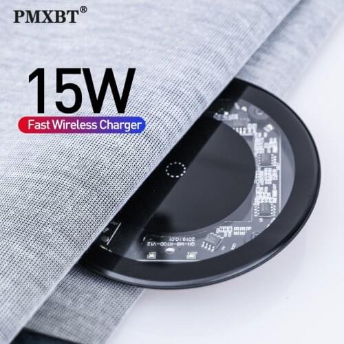 15W Fast Wireless Charger USB Qi Charging Pad for iPhone 11 Pro XS X 8 induction charge Pad For Huawei P40 Xiaomi Mi 9 8 Samsung