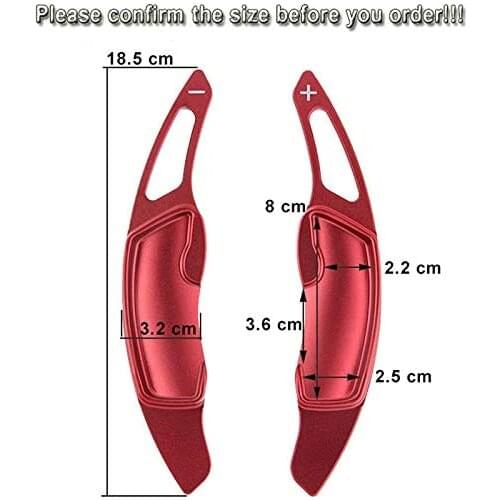 2Pcs GSD Aluminum alloy Car Steering Wheel Shift Paddle Shifter Extension for Forester BRZ XV WRX GT86 red