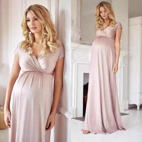 2020 Silk Maternity Dresses Baby Shower Gown for Photoshoot Boudoir Lingerie Cap Sleeves Bathrobe Nightwear Babydoll Robe