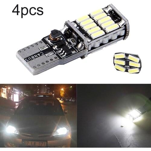 4Pcs 12V 6000K T10 W5W Canbus Car Interior LED Lamp Bulb Dome Side Marker Light