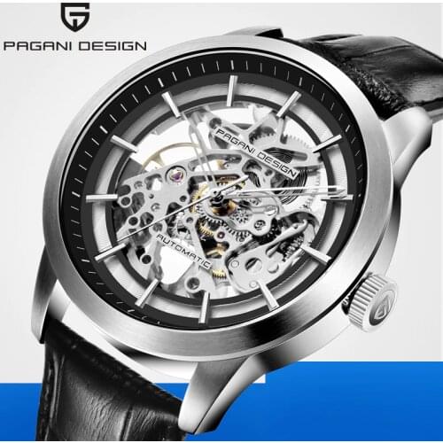 PAGANI DESIGN Fashion Mens Watches 2020 Hollow Leather Luxury Men Mechanical Automatic Waterproof Watch Male Relogio Masculino