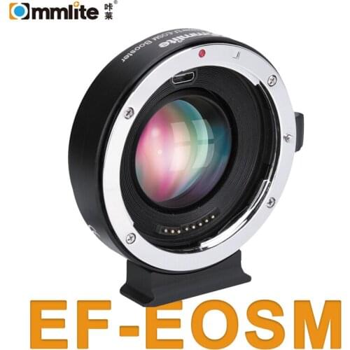 COMMLITE EF-EOSM Booster Lens Adapter 0.71x Focal Length Booster AF Lens Mount Adapter for Canon EF Lens to EOSM Mount Camera