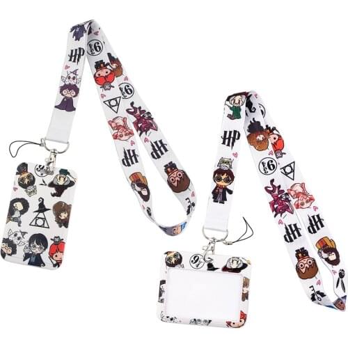 ER749 Student Of Magic School Lanyard Card Holder Student Hanging Neck Mobile Phone Lanyard Badge Subway Access Card Holder