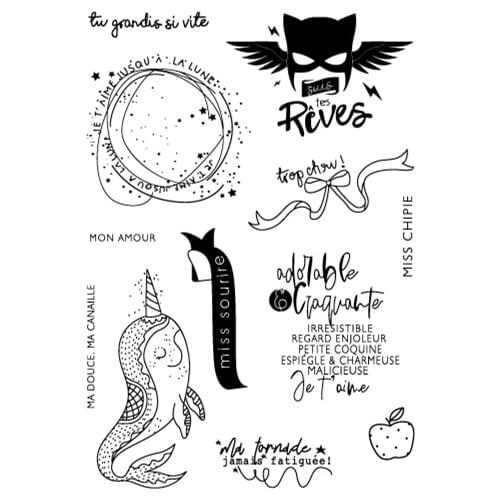 French Clear Stamp for Scrapbooking Transparent Silicone Rubber DIY Photo Album Decor 019