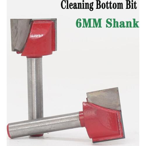 1pc 6mm Cleaning bottom Engraving Bit solid carbide router bit Woodworking Tools CNC milling cutter endmill for wood end mill