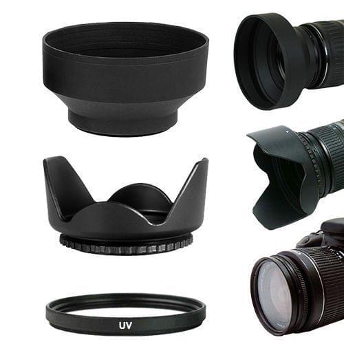 52MM UV Filter & Lens Hoods Kit for Nikon 18-55mm AF-S 55-200mm 50mm f/1.8D D7100 D5500 D5300 D5200 D3300 D3200 D3100