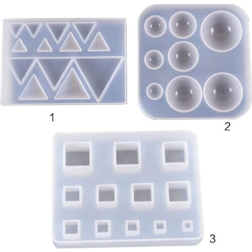 Round Epoxy Mold UV Resin Crafts Molds DIY Earrings Pendant Gemstone Making Silicone Mould