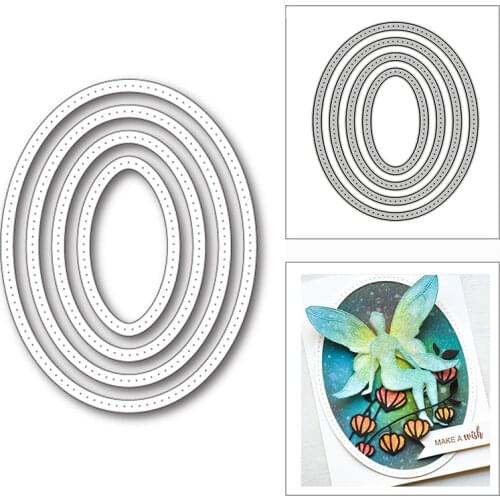 New Spotted Oval Nesting Frame 2020 Metal Cutting Dies for DIY Scrapbooking and Card Making Decorative Embossing Craft No Stamps