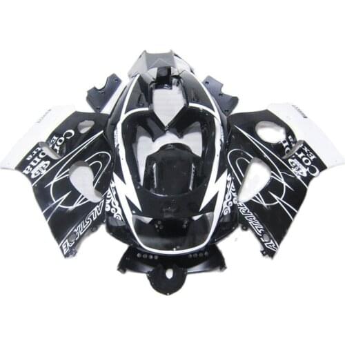 Motorcycle fairing kit for SUZUKI SRAD GSXR 600 750 1996 1997 1998 1999 2000, Black White Fairings GSXR600 GSXR750 PL69