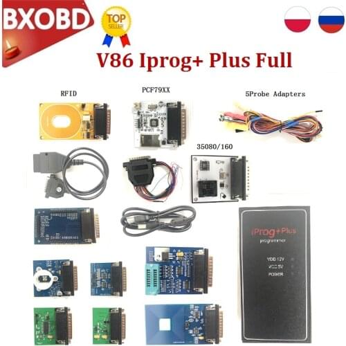 New Iprog+Plus Full Adapters 777 Iprog 3in1 Support IMMO+Mileage Correction+Airbag Reset Replace Carprog IPROG Pro Full Adapters