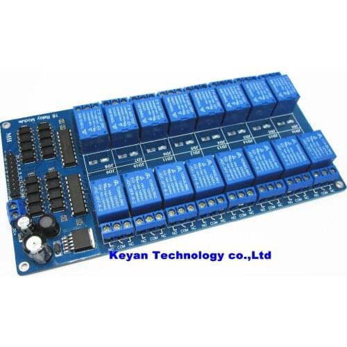 12V 16 Channel Relay Module Interface Board For PIC ARM DSP PLC With Optocoupler Protection LM2576 Power