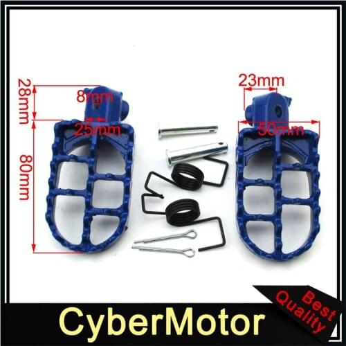 Footrest Foot Pegs For Yamaha PW50 PW80 TW200 TTR90 TTR90E Honda XR50R CRF50 CRF70 CRF80 CRF100F Dirt Bike Motocross