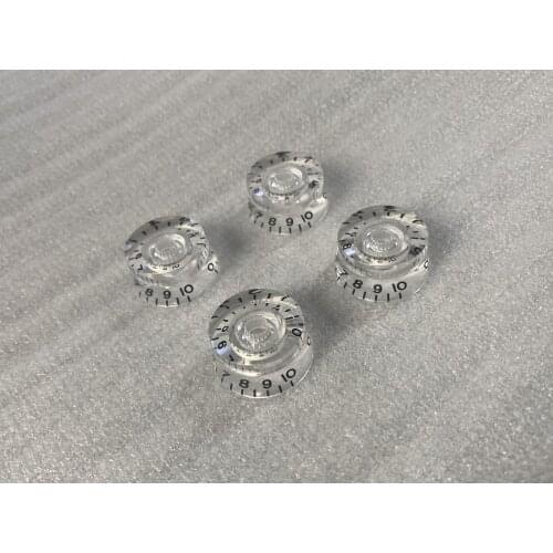 Professional Discount Set(4pcs) Metric Size Acrylic Guitar Volume/Tone Speed Control Knobs for LP SG Electric Guitar Accessories