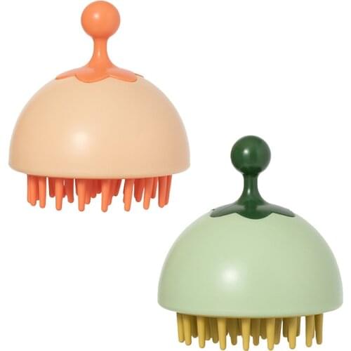 Silicone Shampoo Head Scalp Massage Brush Shampoo Comb Massage Grooming Hair Brush Air Cushion Comb Portable Hair Brush