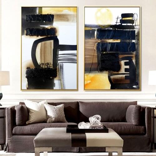 Modern Abstract Canvas Paintings Black Wall Picture Nordic Posters and Wall Art Print Living room Decoration Home Office Decor-2