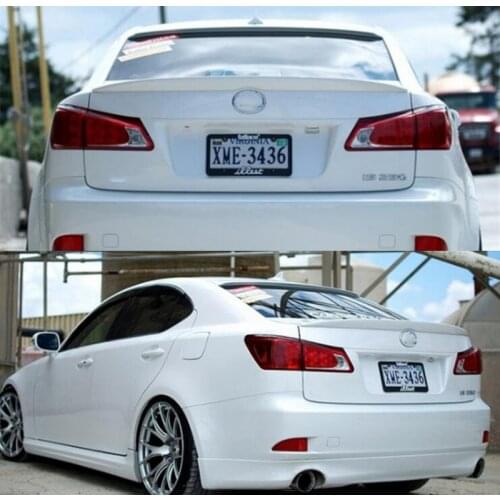 CEYUSOT FOR Lexus IS Series Spoiler Wing 2006-2012 ABS Material Car Trunk Color Spoiler IS250 IS300 IS350 Tail Fin Accessories