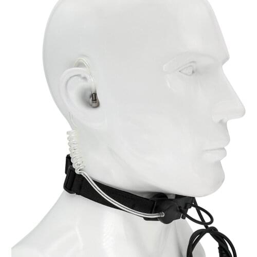 Tactical headset throat microphone vacuum sounding CS headset portable radio microphone neckband hunting air gun throat headset