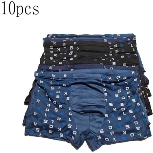 10 Pcs Mens Modal Underwear mens boxer Extra Large Size XL-7XL Printing Pattern Random Shorts Male Panties Underwear Male Boxer