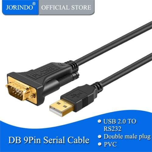 USB to RS232 Adapter with Prolific PL2303 Chipset, JORINDO Gold Plated USB 2.0 to RS232 Male DB9 Serial Converter Cable