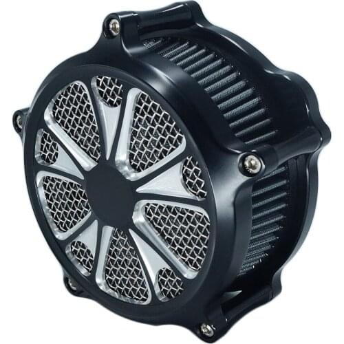 Motorcycle Venturi Air Cleaner Cnc Filter Cut Intake Kit Chrome for Harley Sportster XL 883 XL 1200 2007 - up Fitment-A