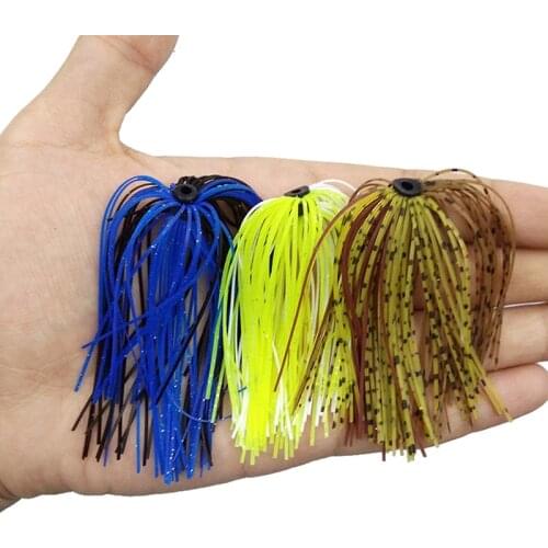 1PCS Fishing Gear Random Colors Silicone Skirts Mustaches Silicone Wire Accessories Fishing Hook Lead Lure