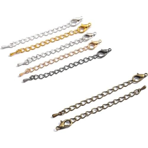 10Pcs 6 Colors Necklace Extender Bracelet Extender Extension Tails DIY Craft Jewelry Finding Making Matching Connectors