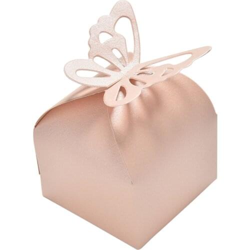 10 Pcs/set Paper Favors Gifts Boxes for Wedding Decoration mariage Candy Box Butterfly DIY Party Baby Shower Party decor