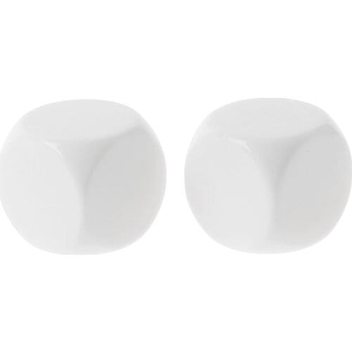 2pcs 30mm Acrylic Blank Dice Kids DIY Toy Write Painting Graffiti Family Board Games N0HA