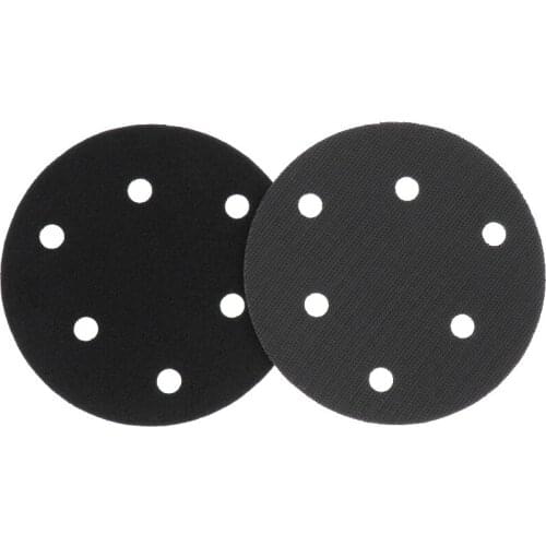 2 PCS 5 Inch 125MM 6 Holes Protection Disc Interface Pad Power Tool Accessories for Sander Polishing & Grinding - Hook and Loop