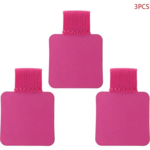 3pcs Square Self-adhesive Leather Pen Clip Pencil Elastic Loop For Notebooks Journals Clipboards Pens Holder M5TB