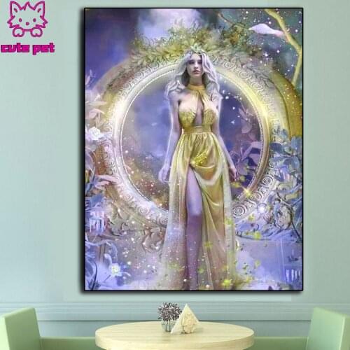 5D DIY Diamond Painting Fantasy beautiful woman Diamond Embroidery Full Square round stone home Decor art Rhinestone mosaic