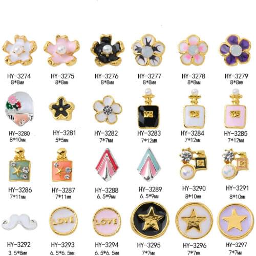 20pcs Dripping oil accessories nail plating accessories nail drills nail accessories floret five star beard perfume bottle