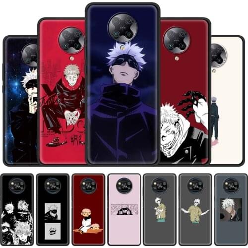 Phone Case For Xiaomi Mi Poco X3 NFC F2 M3 Note 10 Lite 5G 9 9T SE 10T Pro A2 CC9 CC9E Black Cover art jujutsu kaisen Anime