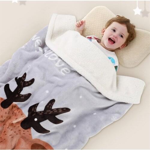 Baby Blanket Flannel Fleece Animal 135*95cm Blanket Infant Swaddle supersoft flannel receiving baby blanket swaddle