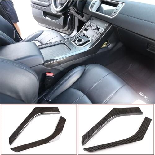 For Land Rover Range Rover Evoque 2012-2018 Carbon Fiber/Black Wood Grain Center Console Decoration Strips Trim Car Accessories